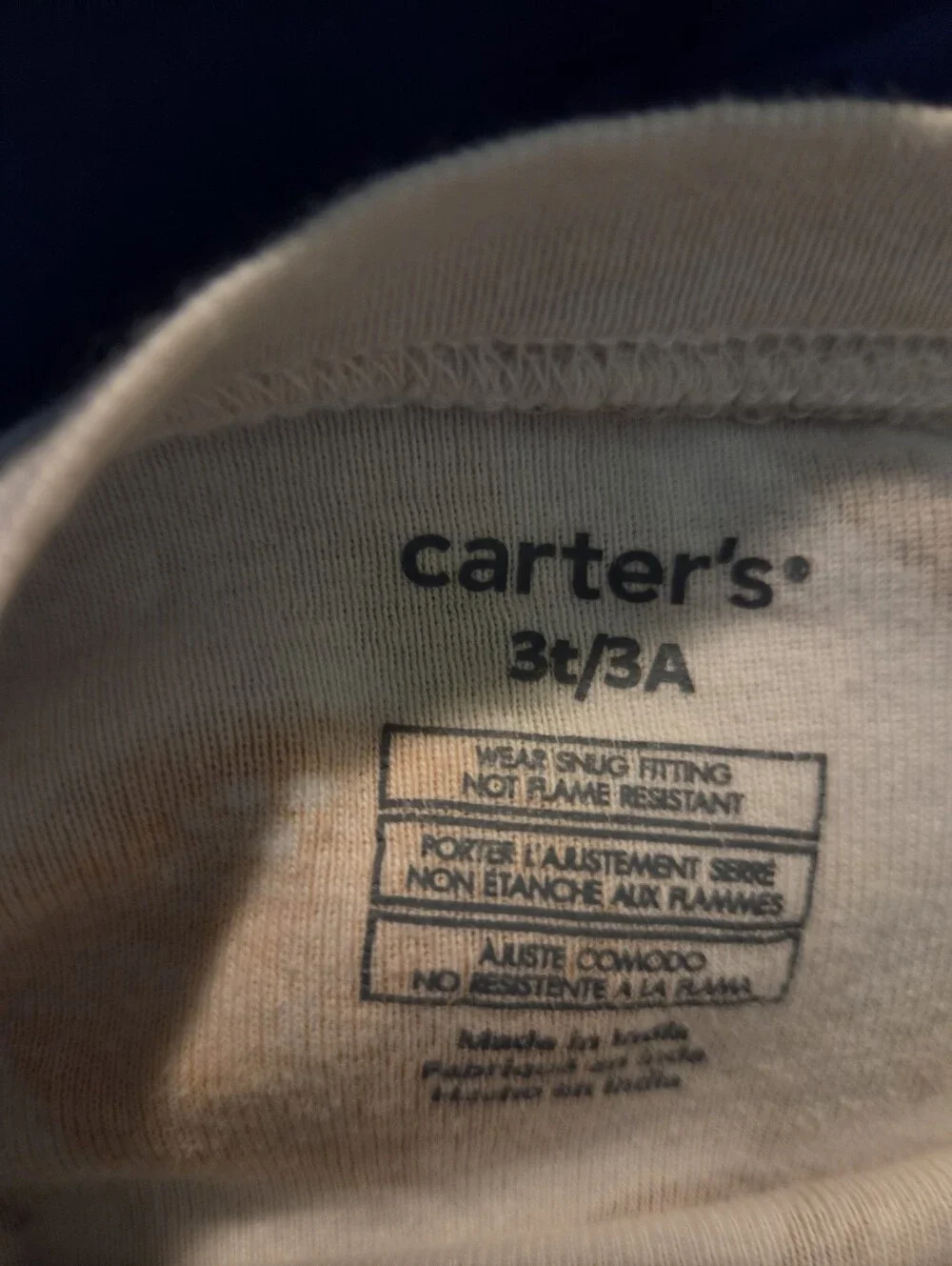 Sold-🛍$8 Ea/3 for $15🛍Carter's 3t Toddler White Baby Set with Breakfast Print